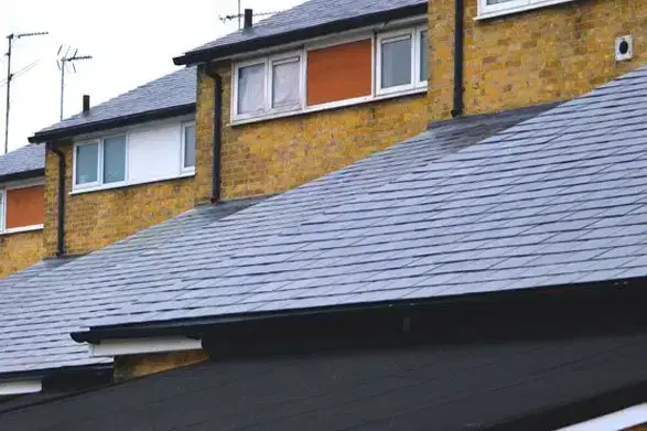 New slate roofs on a terrace of houses on Norfolk Street